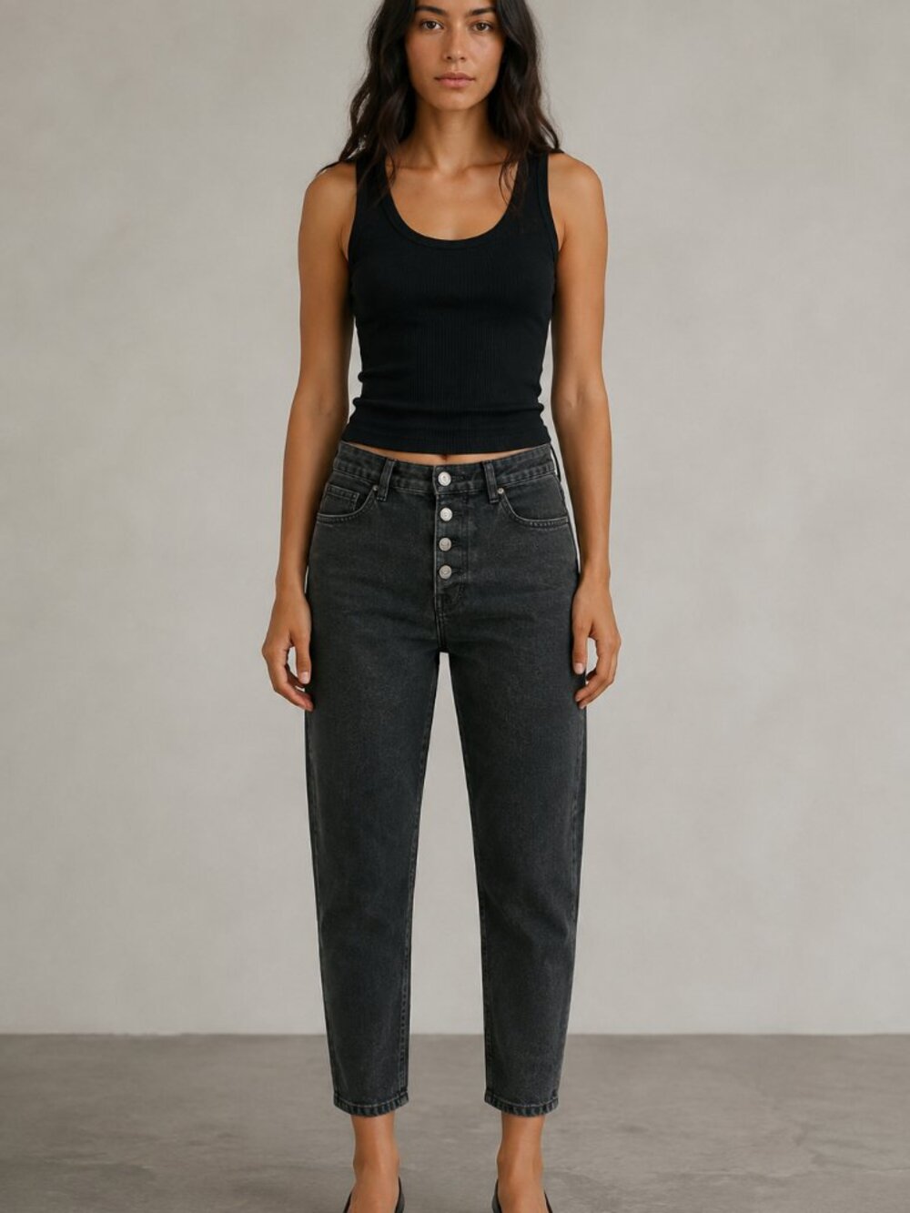 American Eagle Curvy Highest Rise Jegging Crop Black Jeans Size 2 Regular